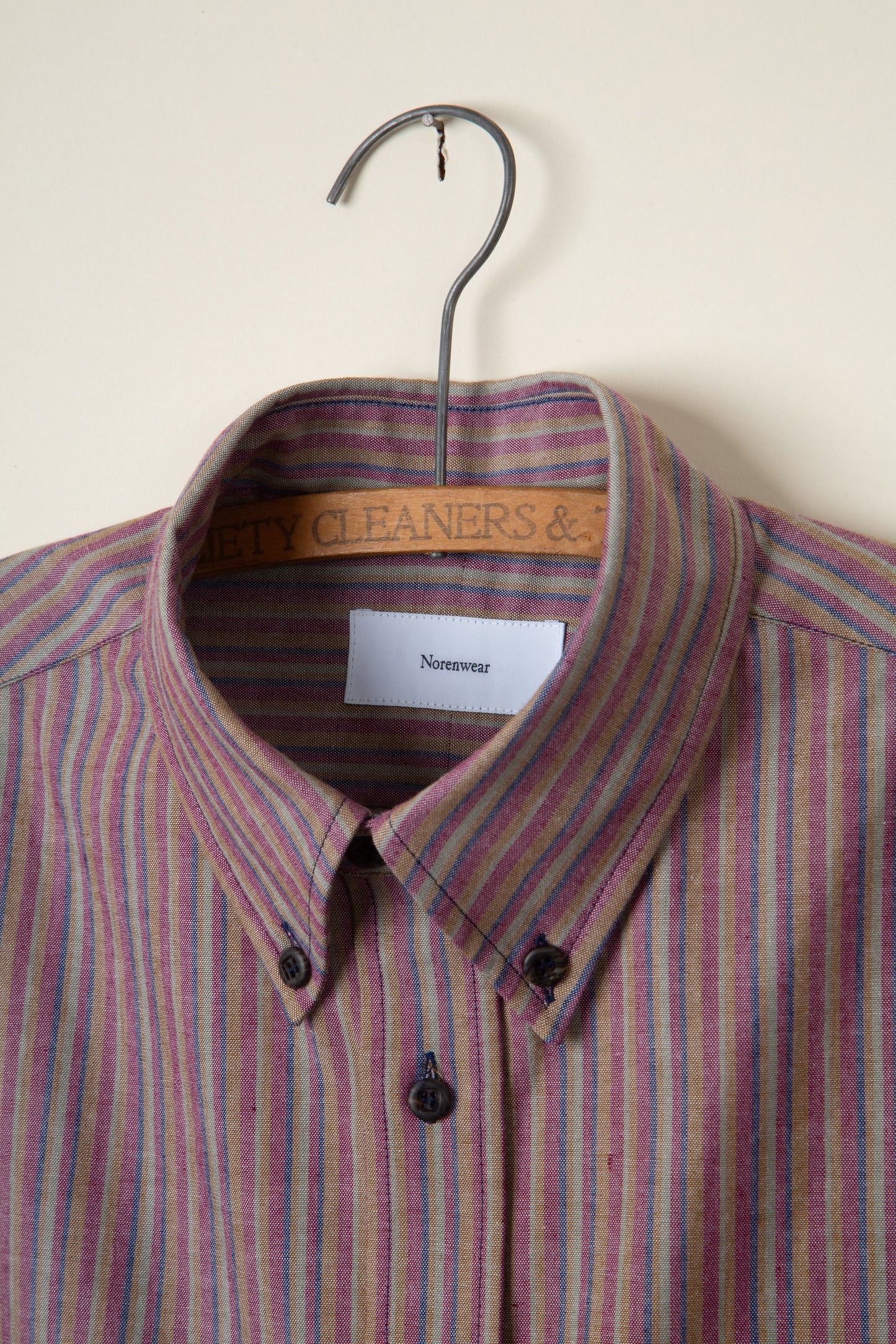 Pinpoint Oxford Maroon Stripe Button Down