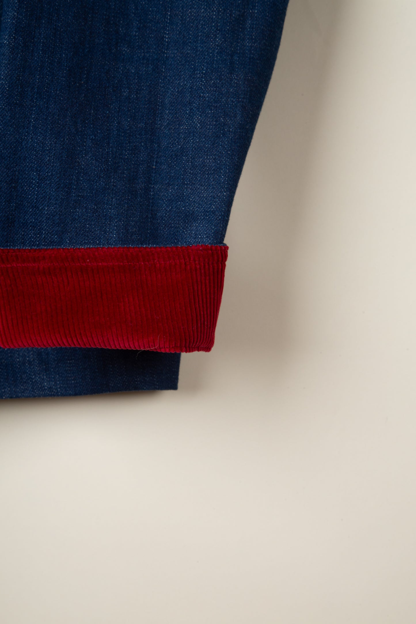 Denim Chore Coat With Rose Chainstitch