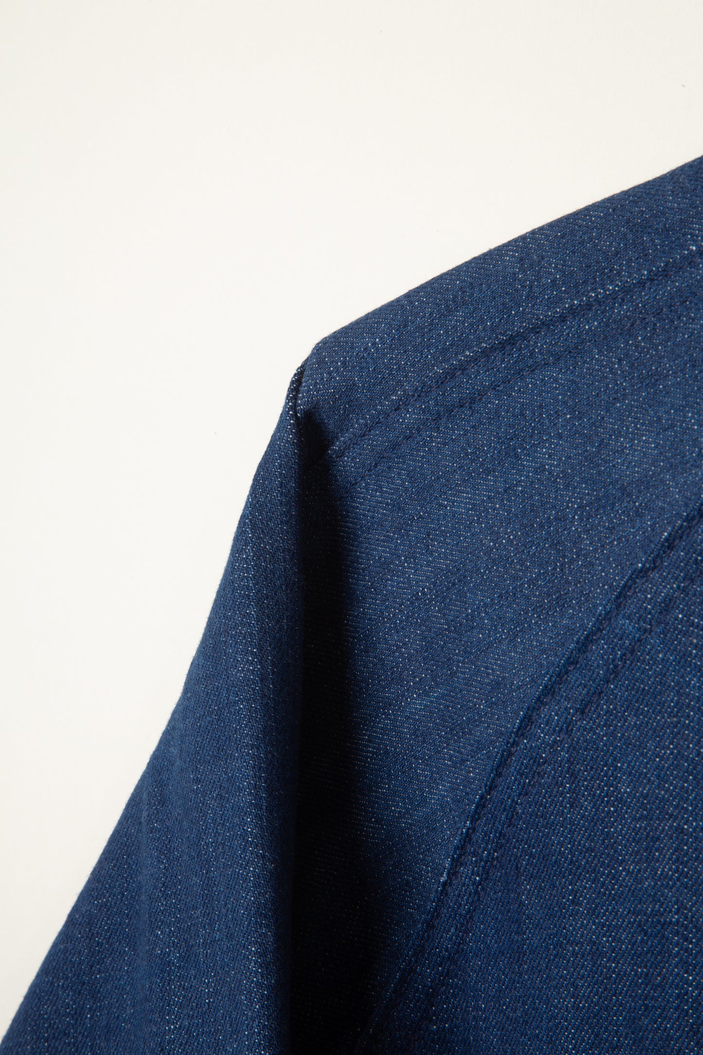 Denim Chore Coat With Rose Chainstitch
