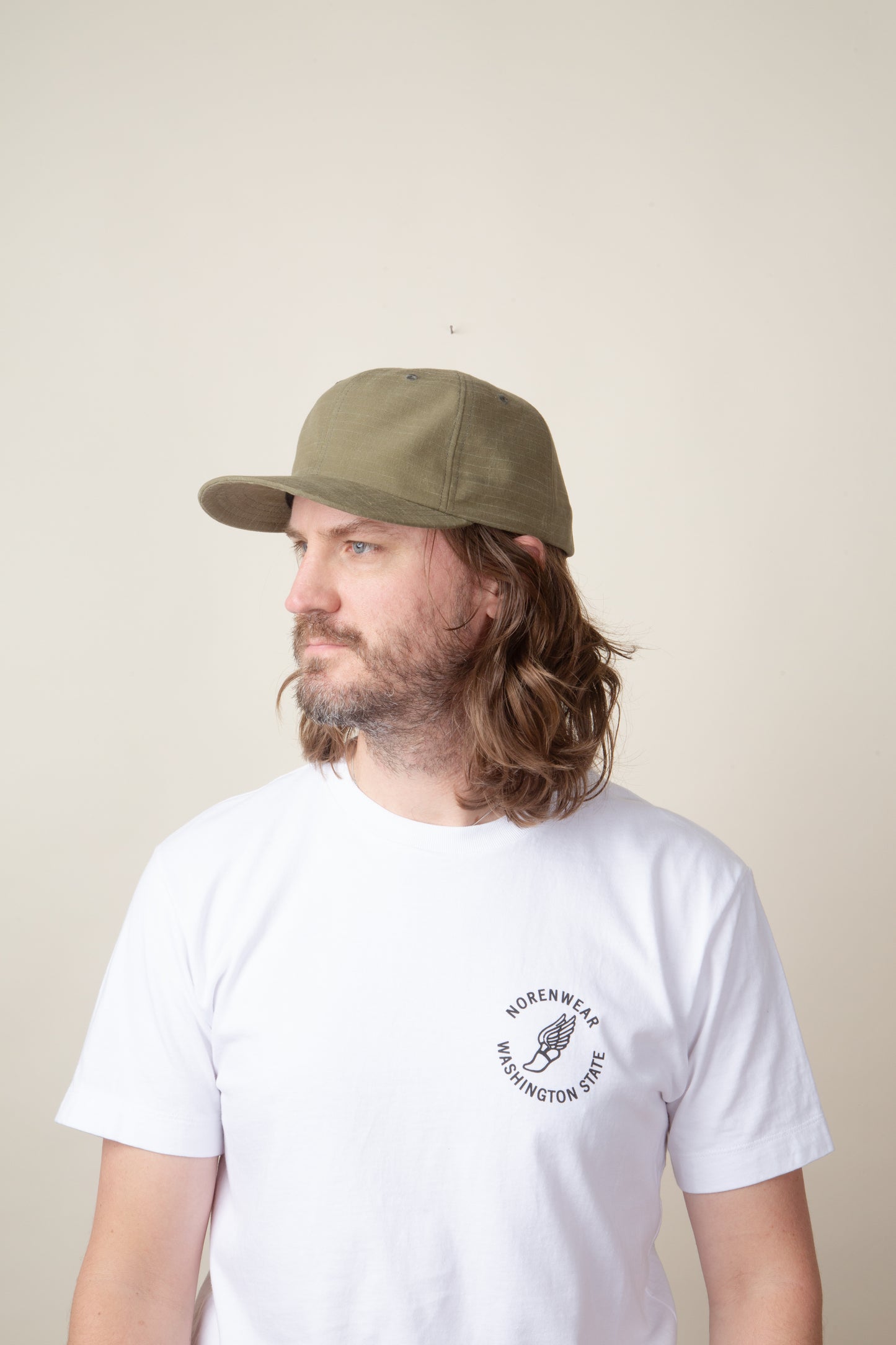 Distressed Olive Six Panel