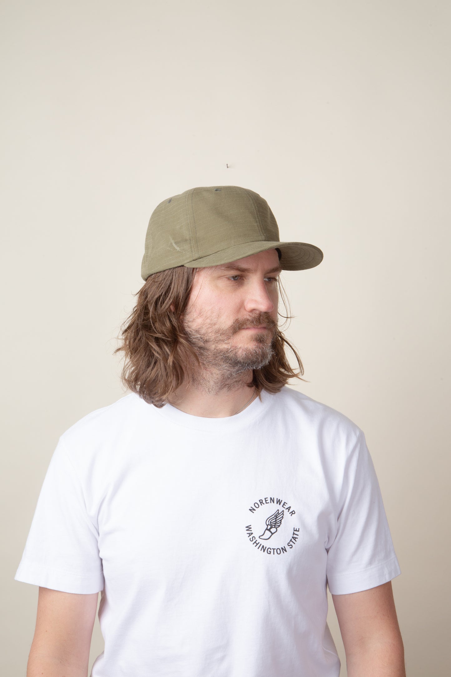 Distressed Olive Six Panel