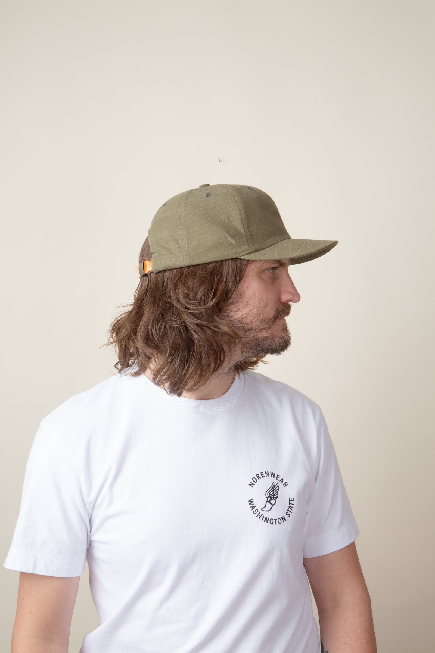 Distressed Olive Six Panel