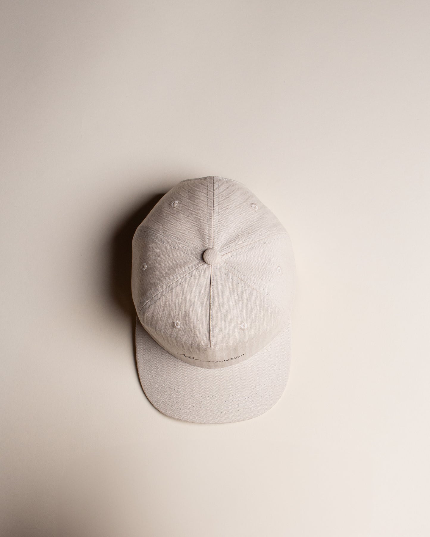 Bone Cotton Herringbone Pinchfront