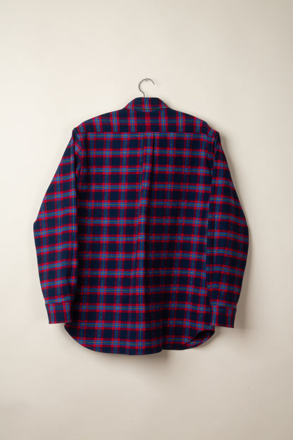 Navy and Red Flannel