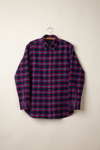 Navy and Red Flannel